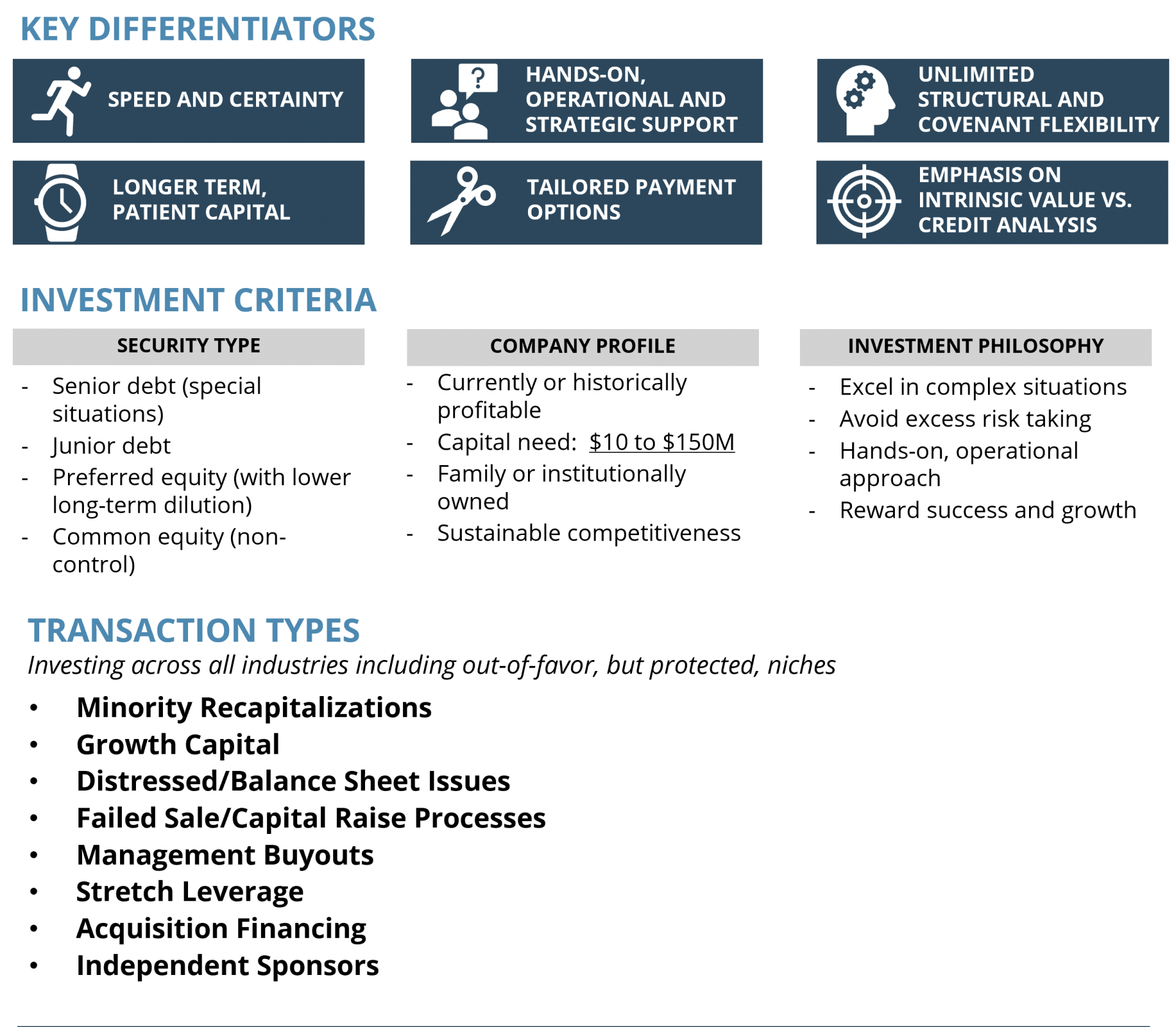 Trive Structured Capital Speed and Certainty of Execution Trive Capital